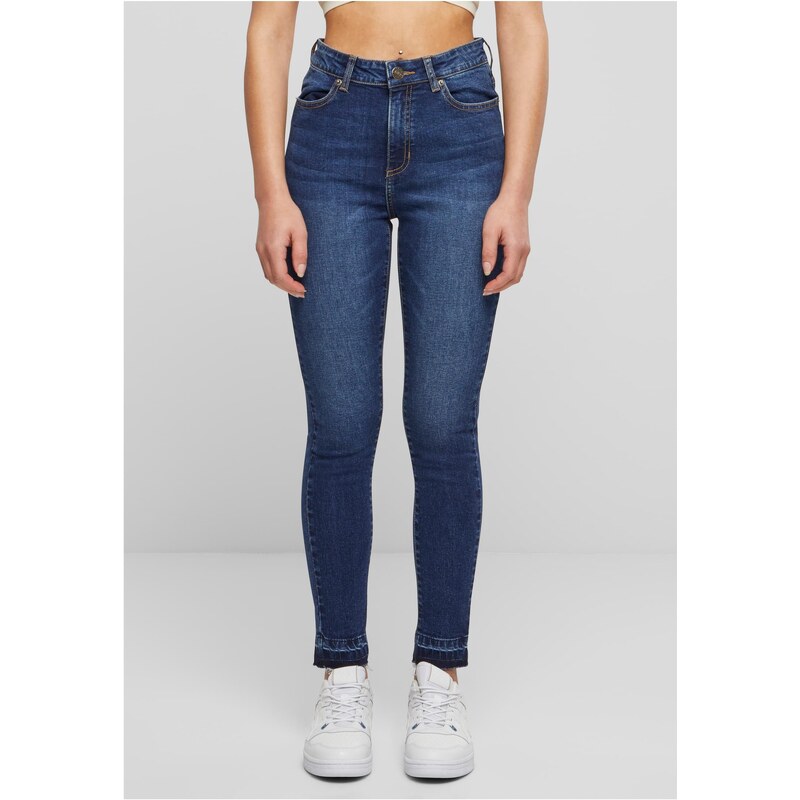 Urban Classics Dámské džíny Skinny Fit tmavě modré