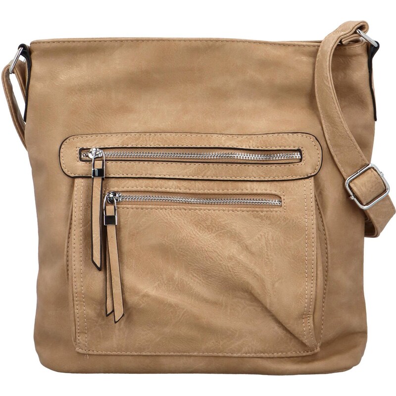 Dámská crossbody kabelka tmavě béžová - Firenze Charix béžová 94588199