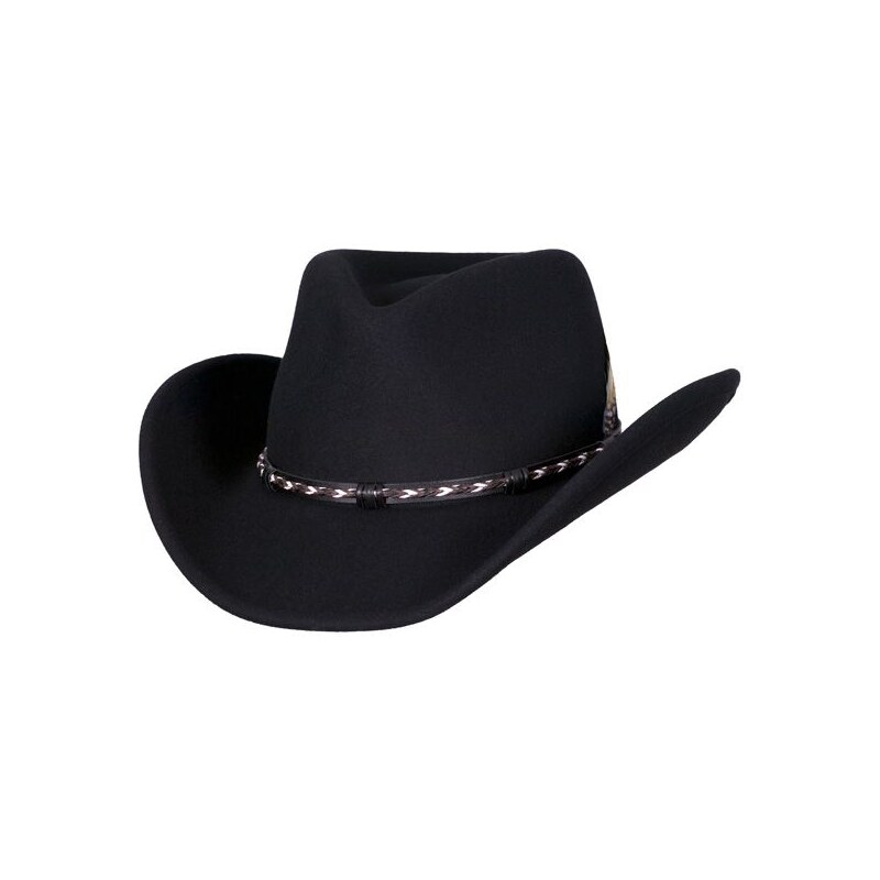 Stetson Amasa - černý plstěný westernový klobouk