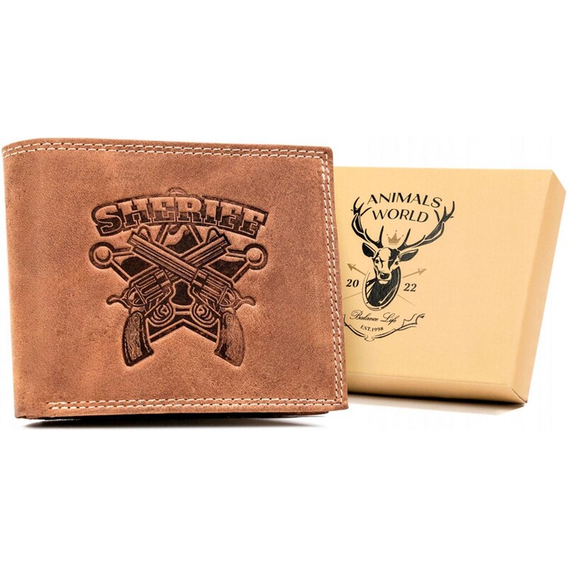 Pánská kožená peněženka Wild ANIMALS N992-CHM SHE camel 106730738