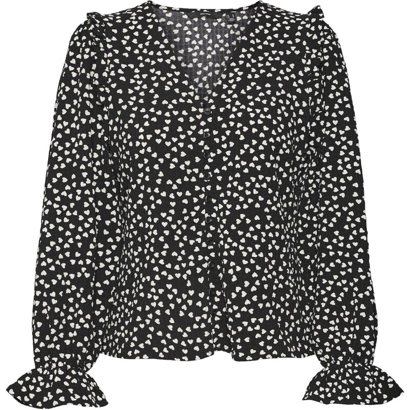 VERO MODA Halenka černá / bílá