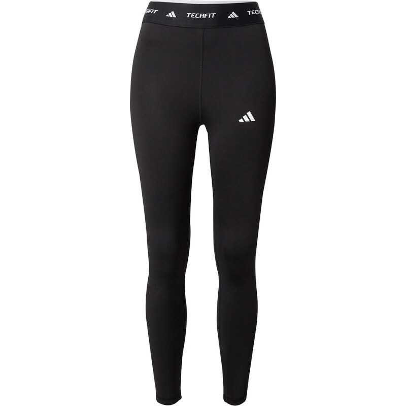 ADIDAS PERFORMANCE Sportovní kalhoty TECHFIT 7/8 černá / bílá 95099394