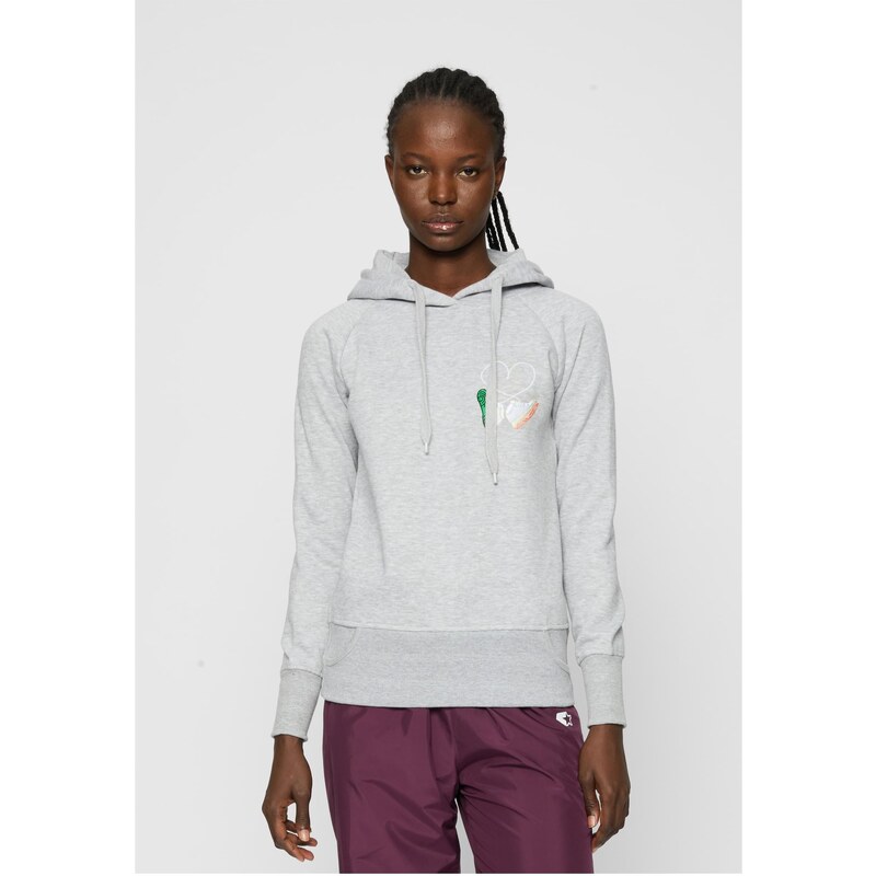 Mister Tee Damen Ladies Kicks Love EMB Hoody šedá
