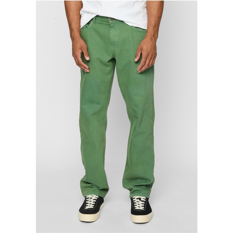 Urban Classics Pánské džíny Loose Fit zelené