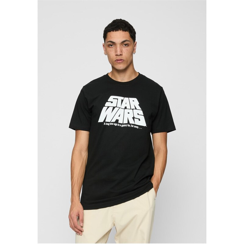 Merchcode Černé tričko s originálním logem Star Wars
