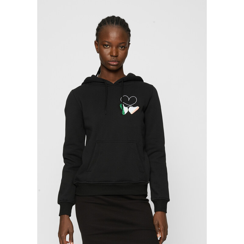 Mister Tee Ladies Kicks Love EMB Hoody černá