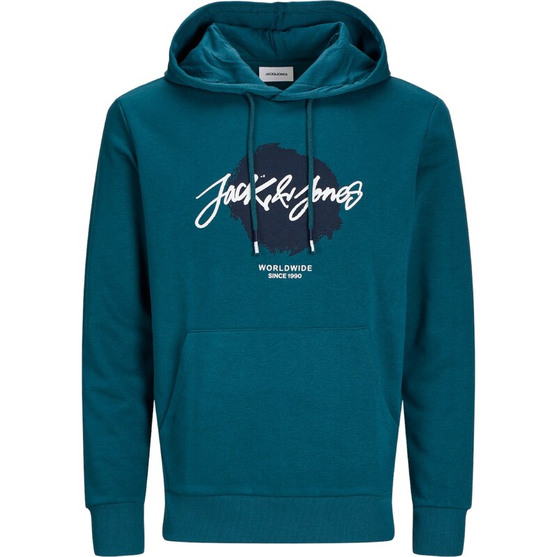 JACK & JONES Mikina JJTiley petrolejová / bílá