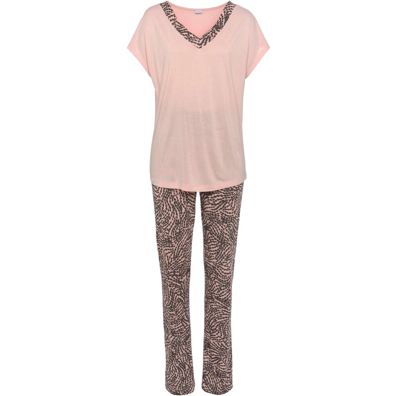 LASCANA Pyžamo pink / černá 95835952