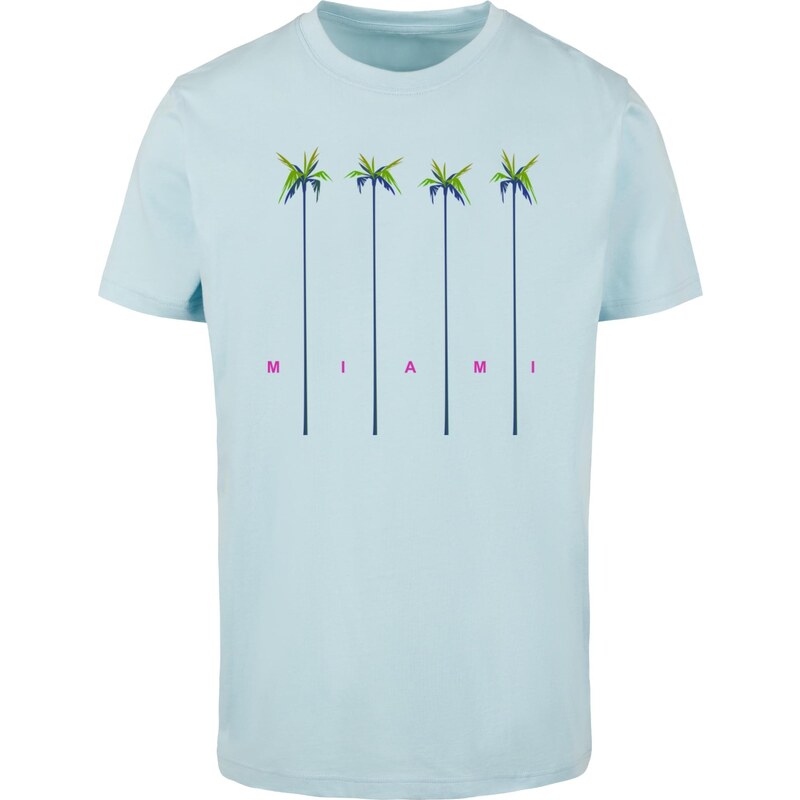 Mister Tee Pánské tričko Miami Palms oceánově modré