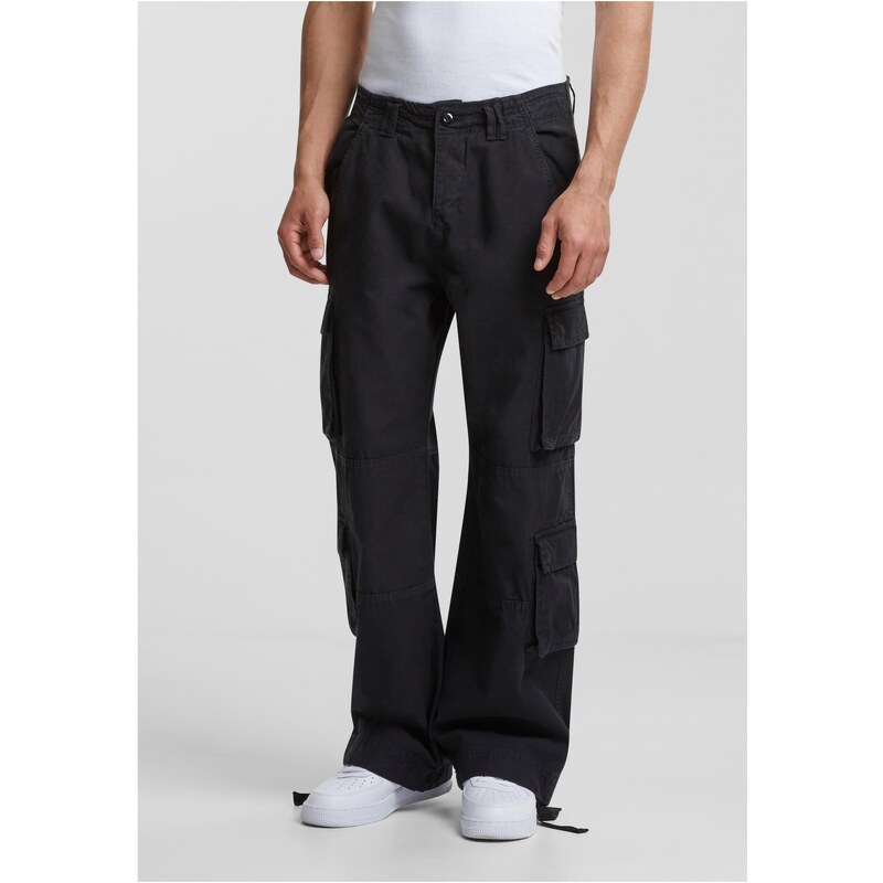 Urban Classics Pánské kalhoty Double Cargo černé