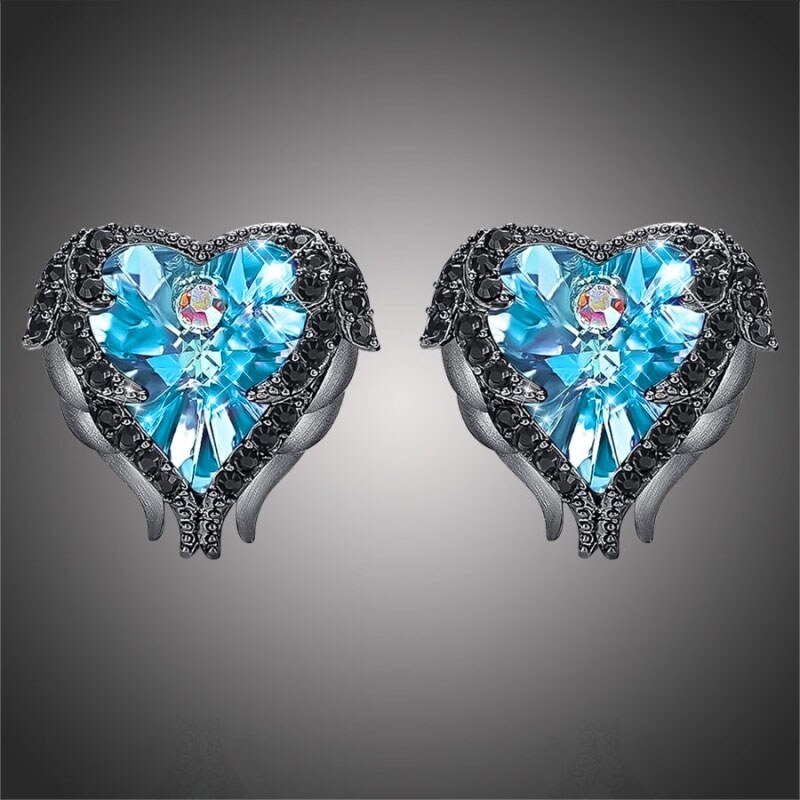 Éternelle Náušnice Swarovski Elements Dark Angel - andělská křídla 94641032