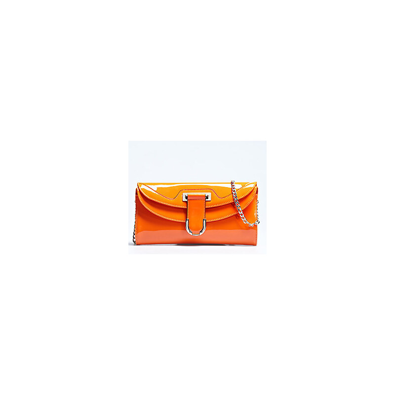 LightInTheBox MOONBASA Women's Orange Faux Patent Leather Clutch Bag 29.5164cm