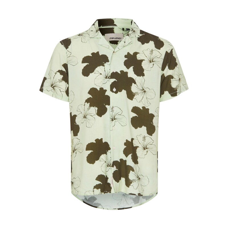 BLEND Košile mátová / tmavě zelená