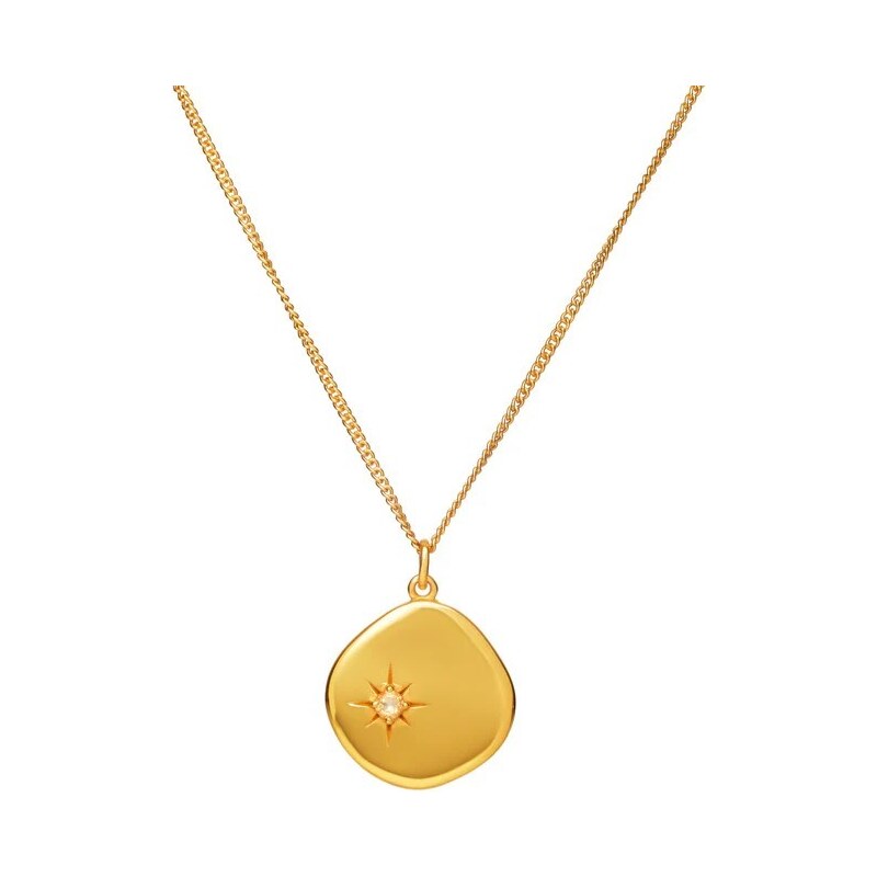 MOSUO Pozlacený náhrdelník Birthstone Listopad-Citrín 94678050