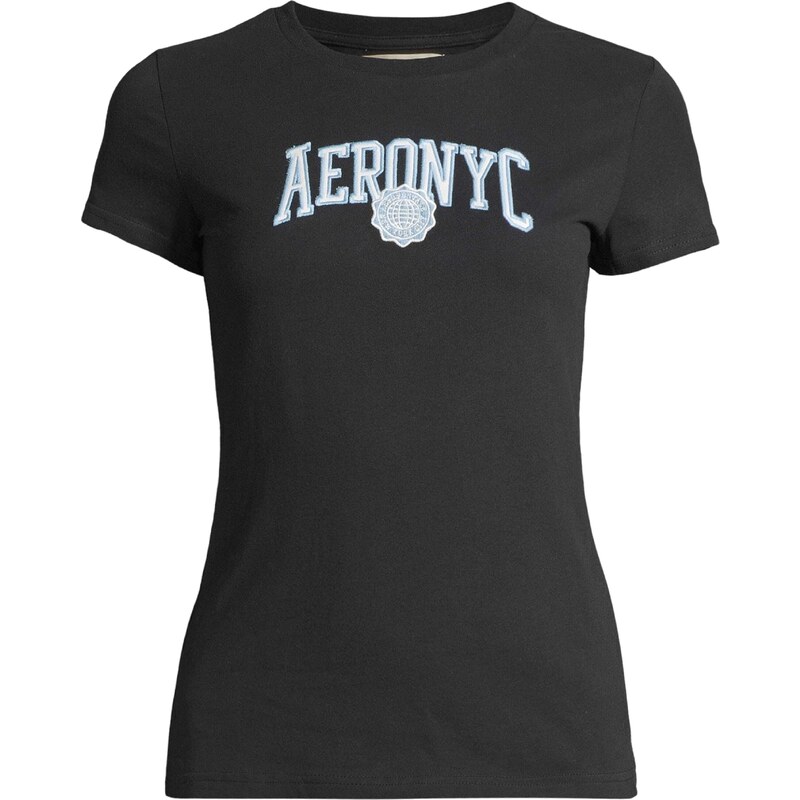 AÉROPOSTALE Tričko světlemodrá / černá / offwhite 109496329