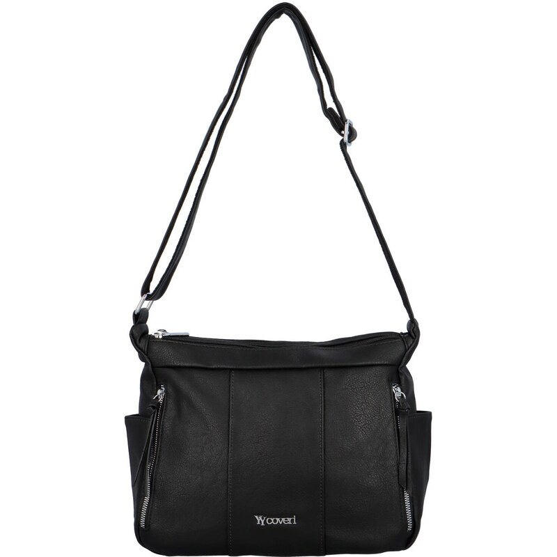 Coveri Stylová dámská koženková crossbody kabelka Silgena, černá