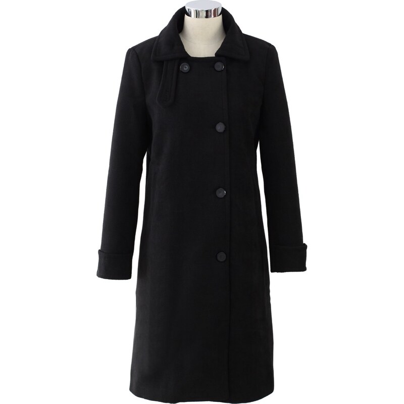 CHICWISH Dámský kabátek Minimal Elegance černý