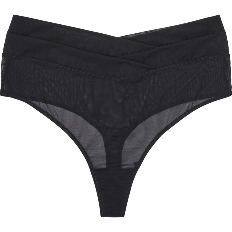 bonprix Vysoké kalhotky String černá Žena 115394381