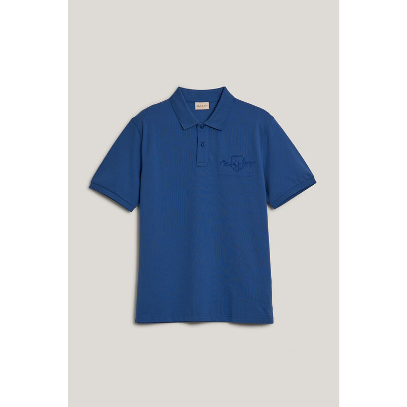 POLOKOŠILE GANT REG TONAL SHIELD SS RUGGER RICH BLUE