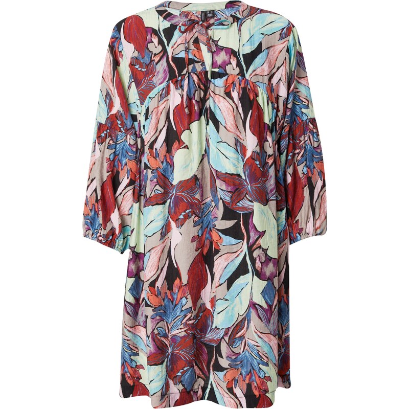 VERO MODA Šaty VMMAJA PALMA světlemodrá / mátová / červená