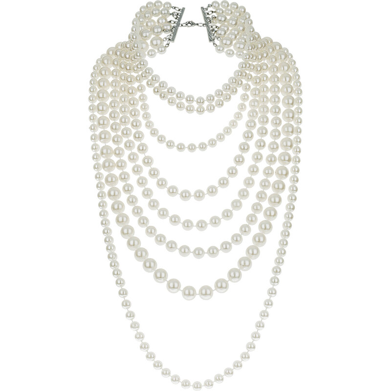 Topshop Multi Row Pearl Necklace