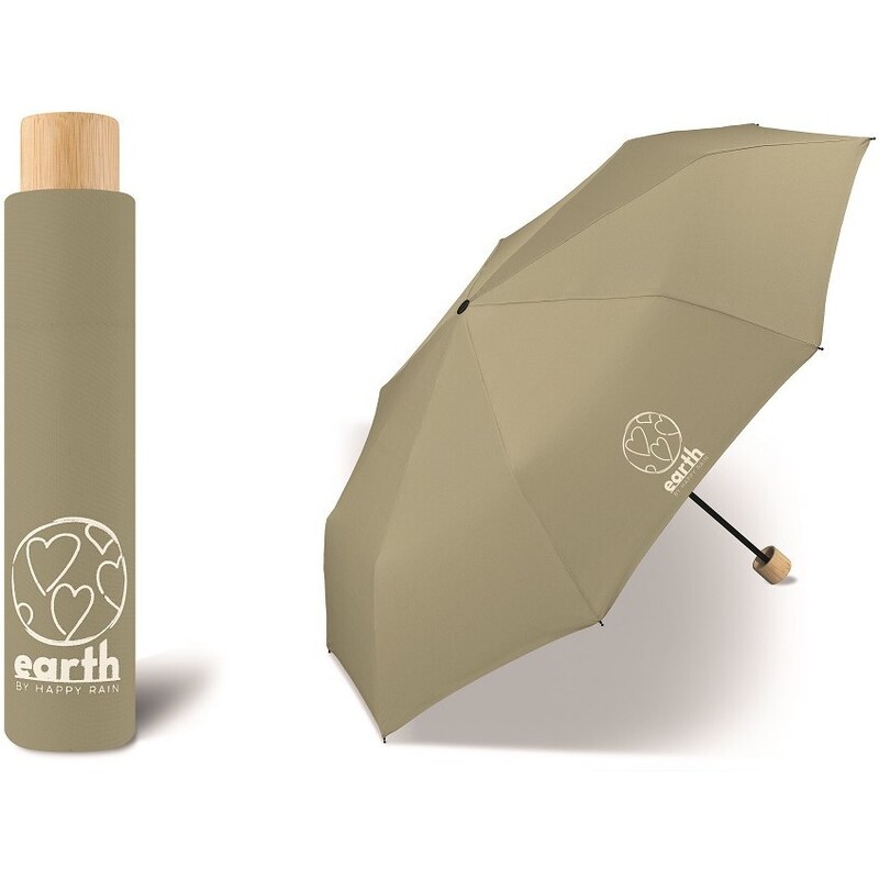 Deston EARTH Super Mini olive gray 61210 EKO deštník