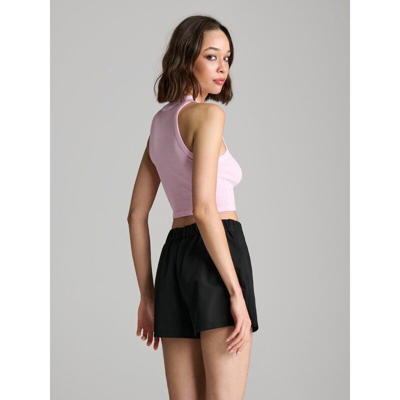 Sinsay - Crop top - pastelová růžová