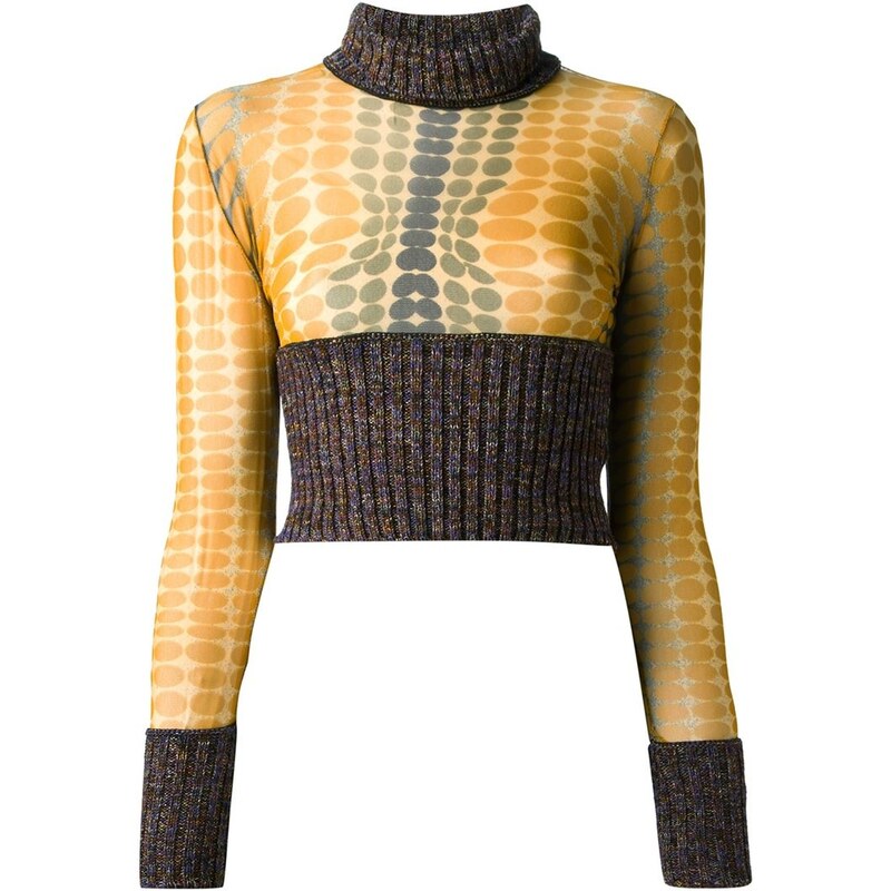 Jean Paul Gaultier Vintage Cropped Two-Tone Sweater