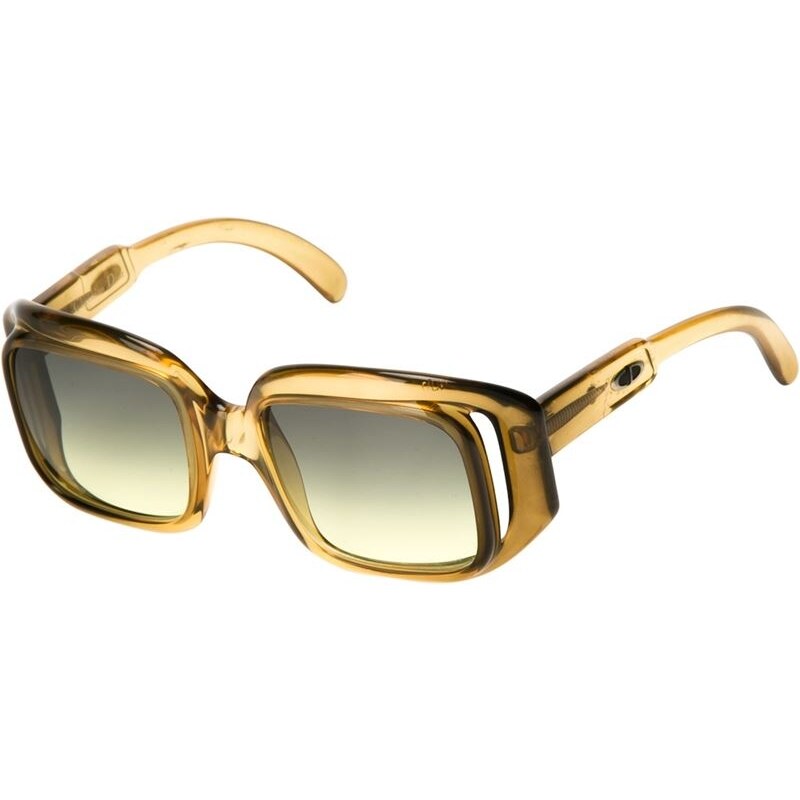 Christian Dior Vintage Chunky Rectangular Frame Sunglasses