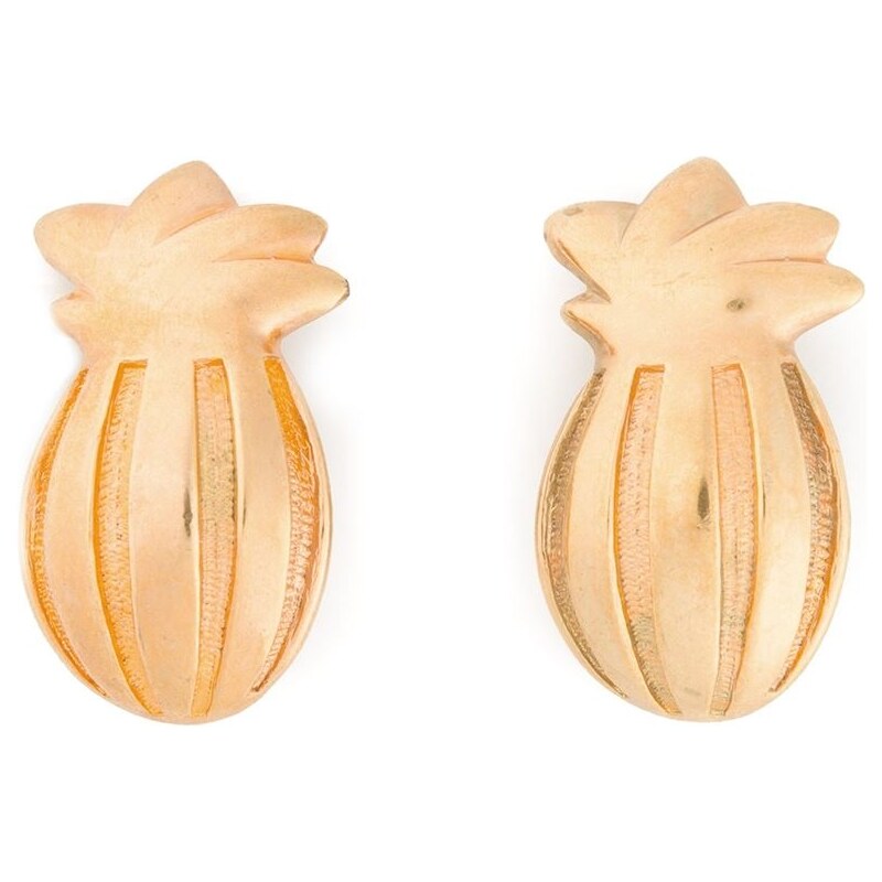Céline Vintage Pineapple Clip-On Earrings