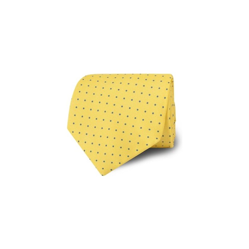 T.M.Lewin Yellow Blue Small Spot Tie