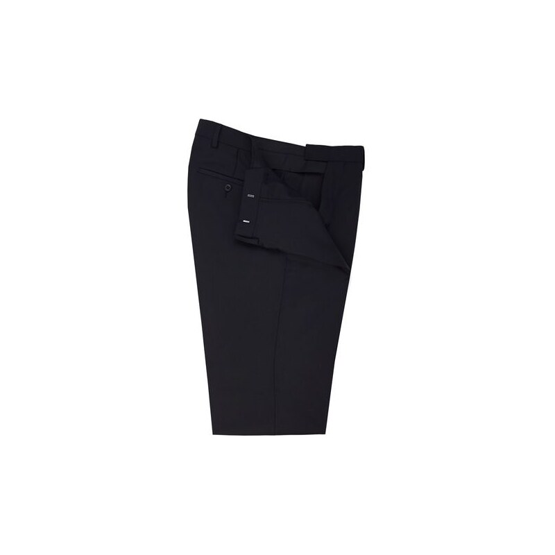 T.M.Lewin Bardeen Plain Black Regular Fit Suit Trousers