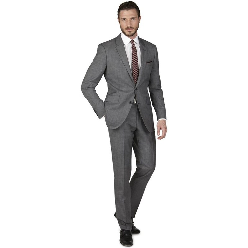 T.M.Lewin Page Grey Sharkskin 2-Button Slim Fit Suit