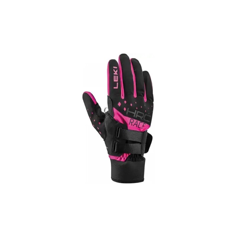 Leki HRC Race Shark běžecké rukavice Black/Pink vel. 7.5 99610653