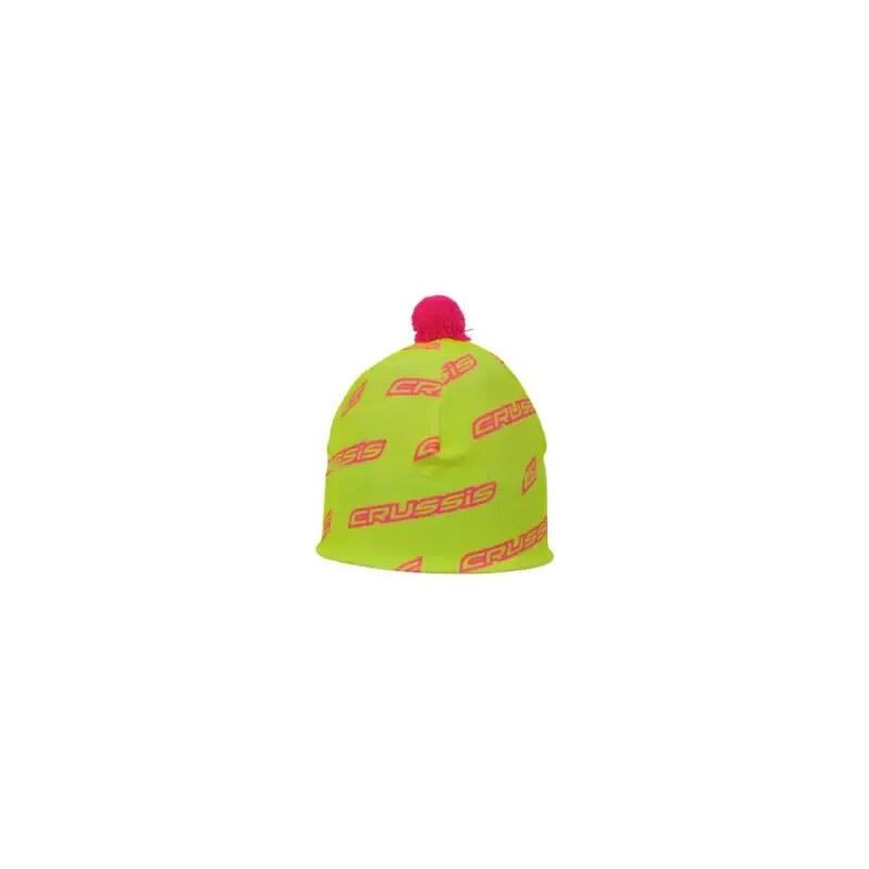 Crussis Logo čepice s bambulí žlutá fluo/růžová fluo vel. Uni 99612513