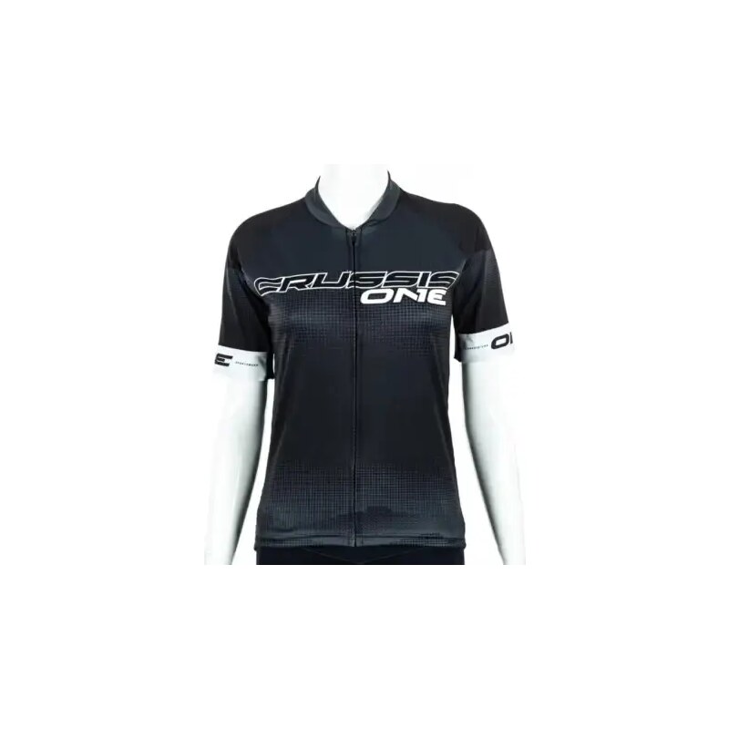 Crussis One dámský cyklistický dres krátký rukáv černá/bílá vel. XS 112803875