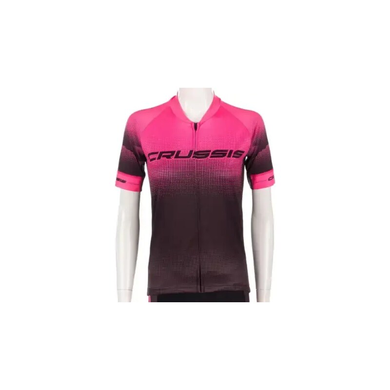 Crussis dámský cyklistický dres krátký rukáv černá/růžová vel. XS 112803877