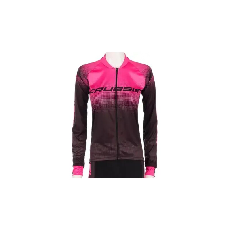 Crussis dámský cyklistický dres dlouhý rukáv černá/růžová vel. XS 112803878