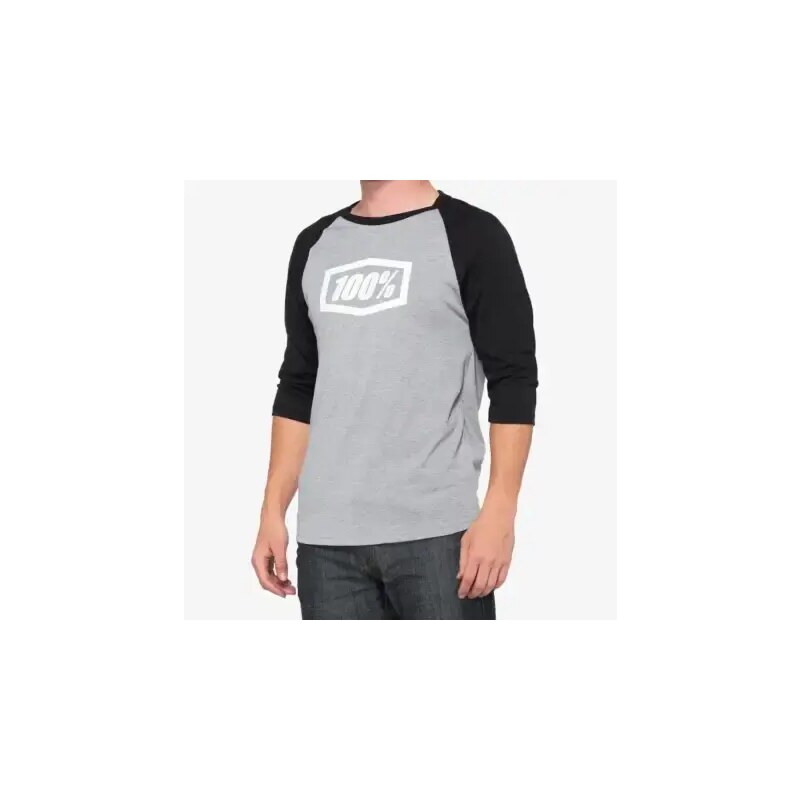 100% Icon Tech Tee pánské triko 3/4 rukáv Grey/Black vel. M 99613444