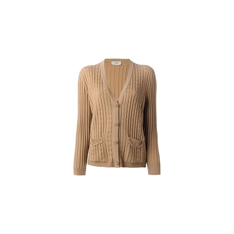 Céline Vintage Cable Knit Cardigan