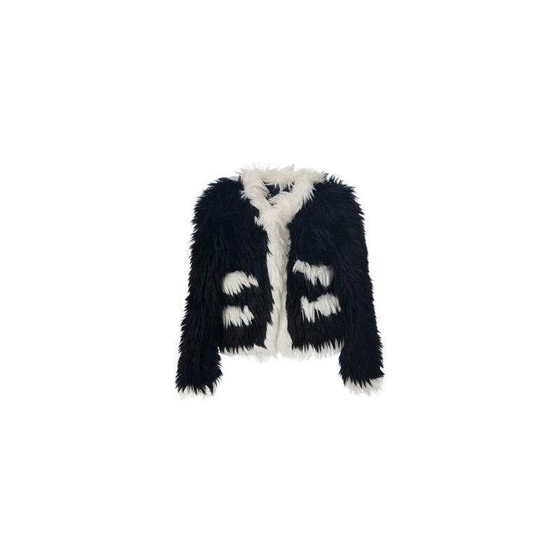 Chanel Vintage Cropped Faux Fur Jacket