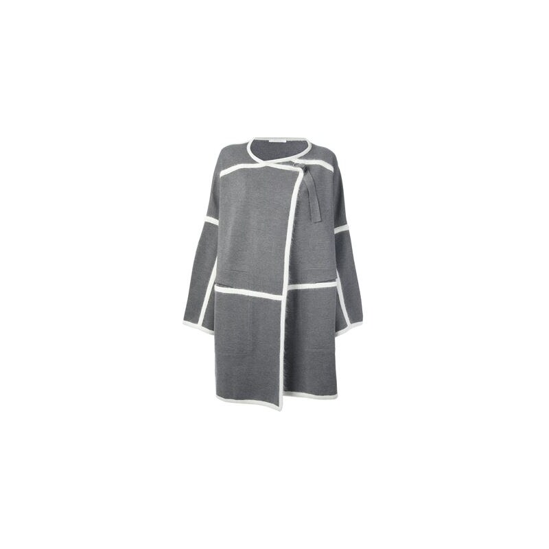 Chloé Oversize Contrast Trim Coat