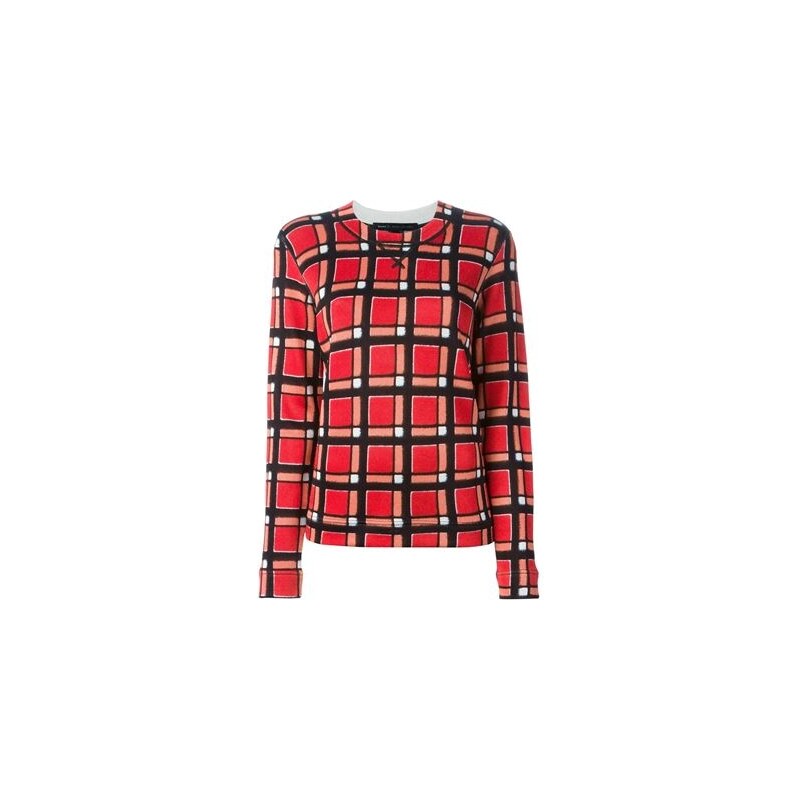 Marc By Marc Jacobs Check Pattern Long Sleeve Sweater