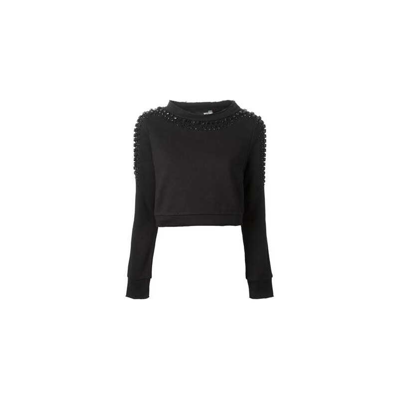 Love Moschino Embellished Cropped Sweater