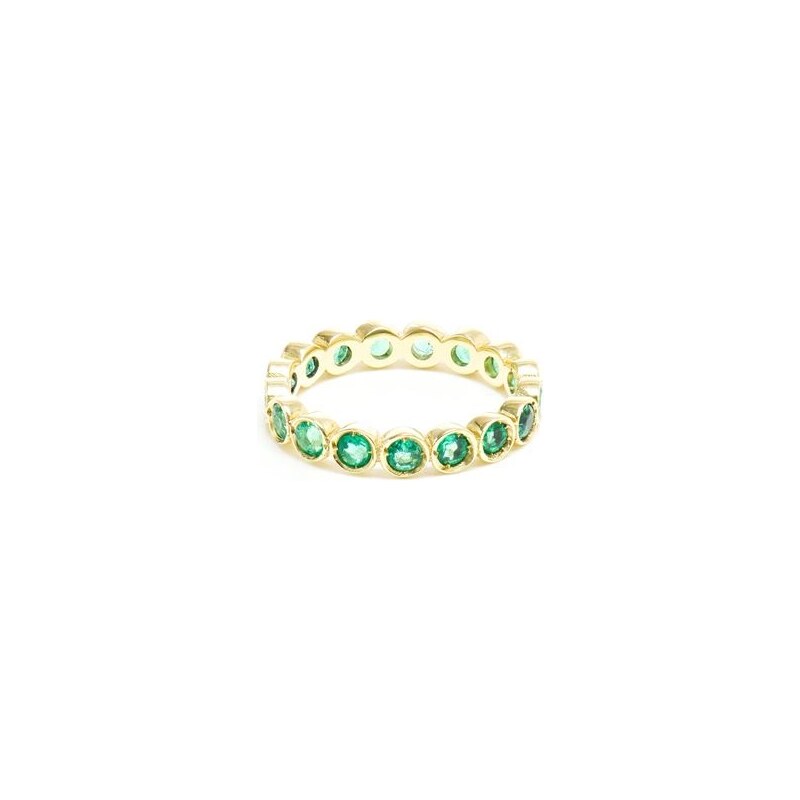 Jagga 18Kt Gold 'Dots' Emerald Midi Ring