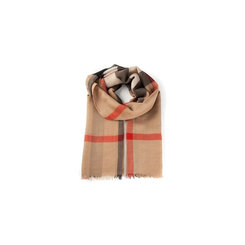 Burberry 'House Check' Fringed Scarf