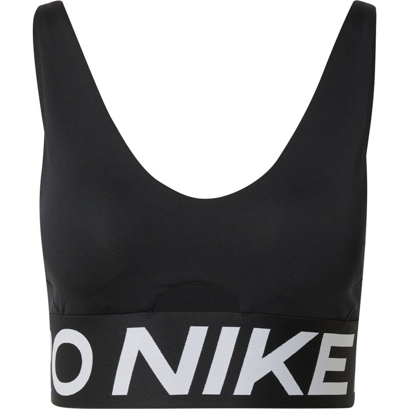 NIKE Sportovní podprsenka Indy černá / bílá