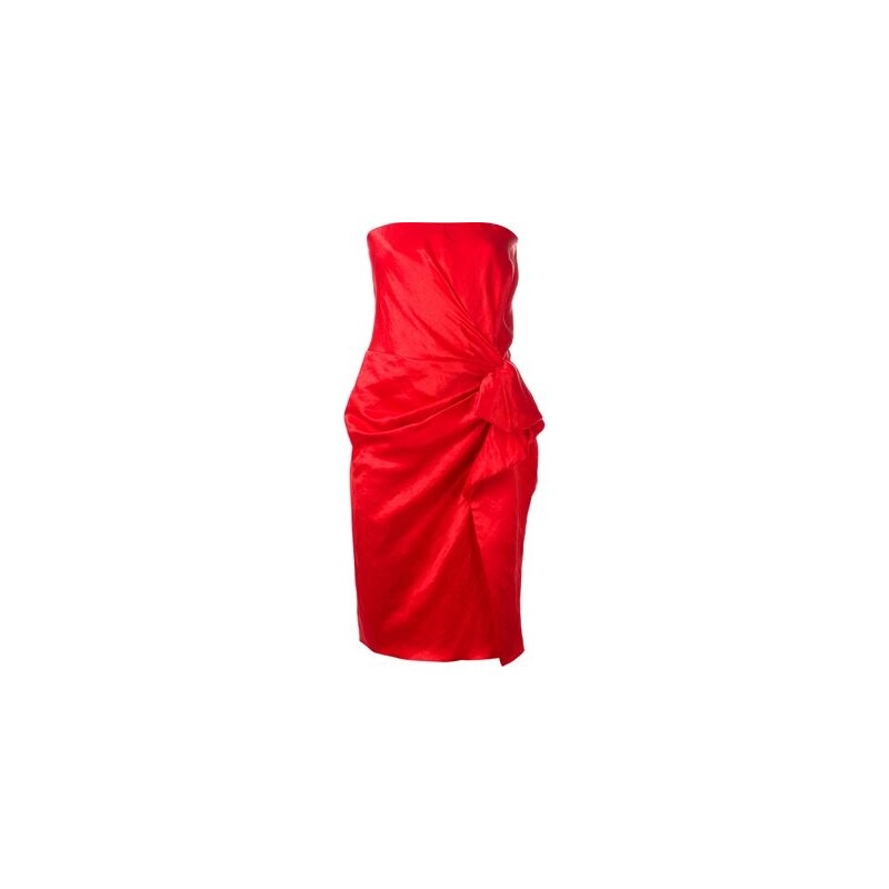Lanvin Bow Detail Strapless Dress
