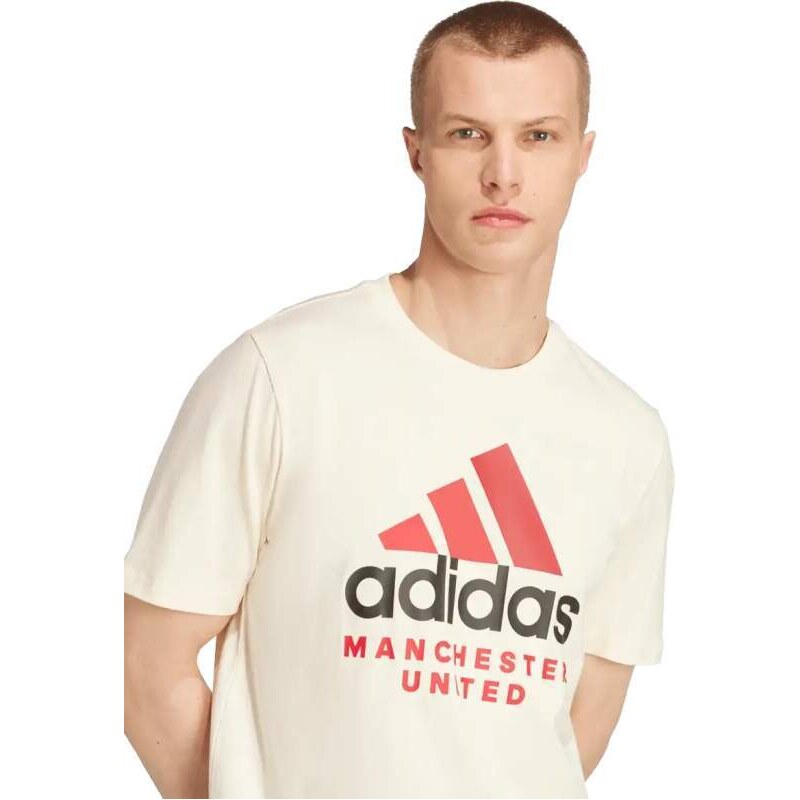 Pánské tričko Adidas Manchester United 24/25 Seasonal Graphic béžové