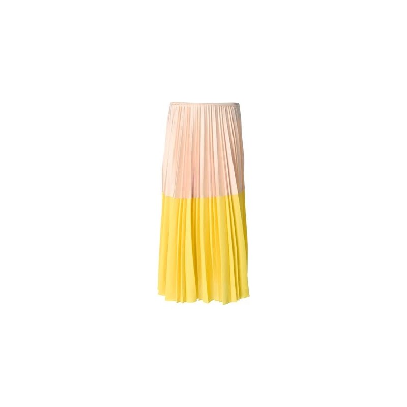 Cedric Charlier Two-Toned Pleated Skirt